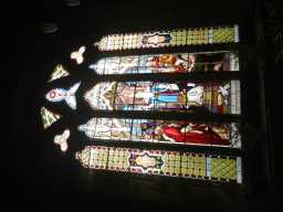 Detail of the mosaic glass of Church of St Romald, Romaldkirk © DCC 2016